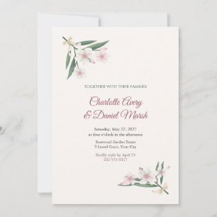 Convite de Casamento White Oleander Corners