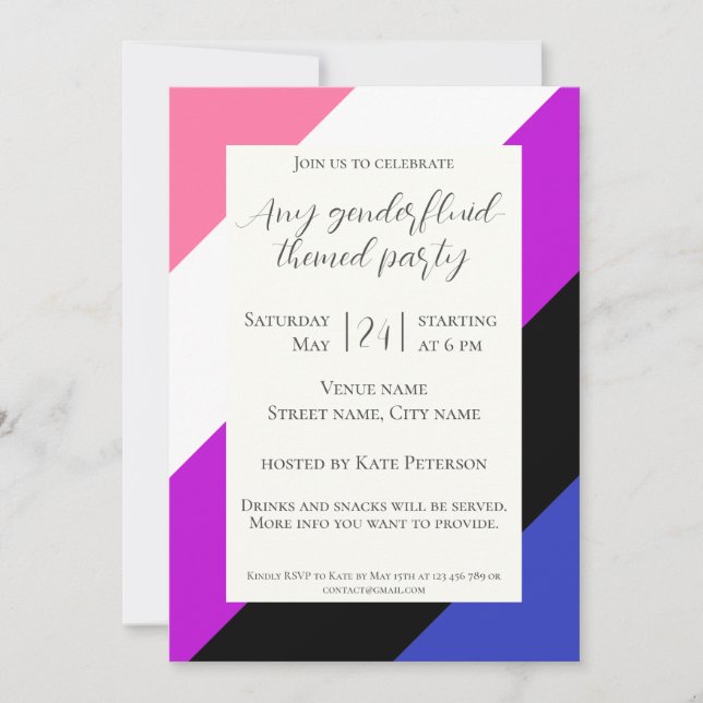 Convite de celebração da festa da bandeira queer f (Frente)