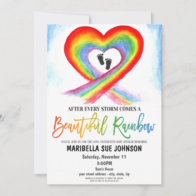 Convite de Celebração de Adoção (Frente)