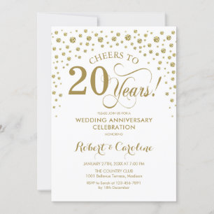 Convite de Celebração de Aniversário de 20 Anos Go