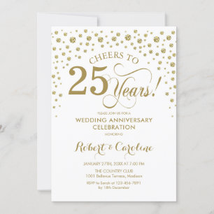 Convite de Celebração de Aniversário de 25 Anos Go