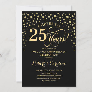 Convite de Celebração de Aniversário de 25 anos Go