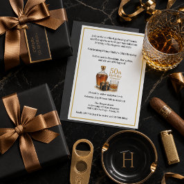 Convite de Celebração de Aniversário de 50 Anos Ma