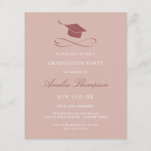 Convite de Celebração de Diploma Chic e Acessível 