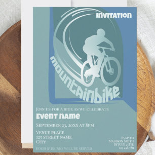 Convite de celebração de evento de Mountainbike MT