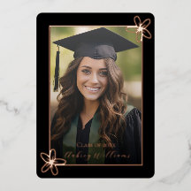 Convite de Celebração de Formatura com Foto em Fol