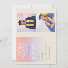 Convite de Celebração de Formatura Elegante em Pas