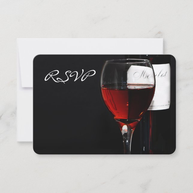 Convite de celebração de jantar com vinho (Frente)