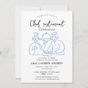 Convite de Celebração de Restaurante de Chef