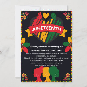 Convite de Celebração do Juneteenth – Liberdade &