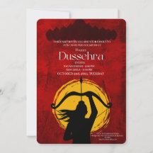 Convite de Celebração Feliz Dussehra