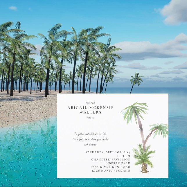 Convite de Celebração Tropical da Vida (Criador carregado)