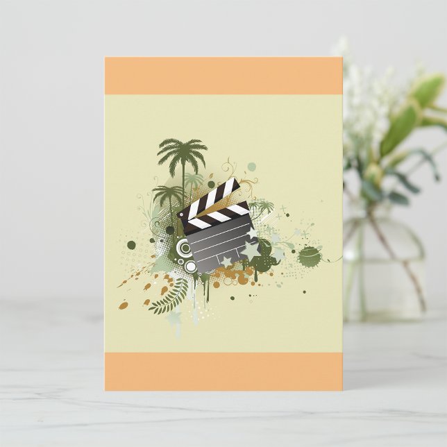 Convite de Cena de Filme de Férias (Criador carregado)