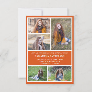 Convite de Cerimônia de Formatura com Colagem de 5