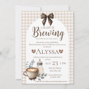 Convite de Chá de Bebê A Baby is Brewing Coffee Bo