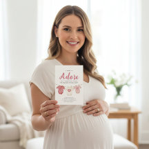 Convite de Chá de Bebê Adore Uma Menina