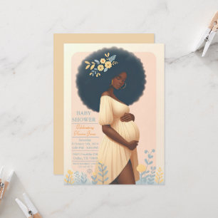 Convite de Chá de Bebê Afro-Americano