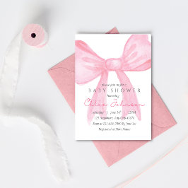 Convite de Chá de Bebê Arco-íris Rosa – Modelo Edi