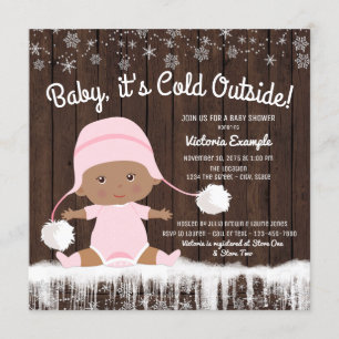 Convite de Chá de Bebê Baby it's Cold Outside