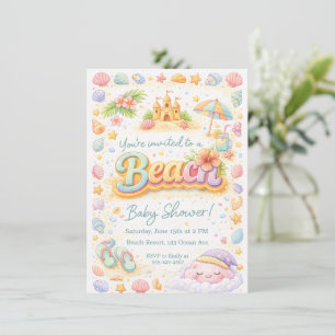 Convite de Chá de Bebê “Beachy Vibes”
