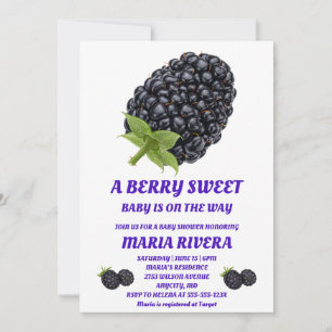 Convite de Chá de Bebê Berry Sweet