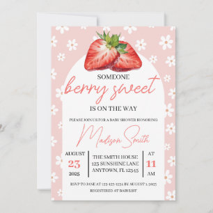 Convite de Chá de Bebê Berry Sweet