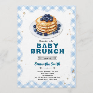 Convite de Chá de Bebê Blueberry Baby Brunch