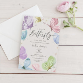 Convite de Chá de Bebê Boho Borboleta