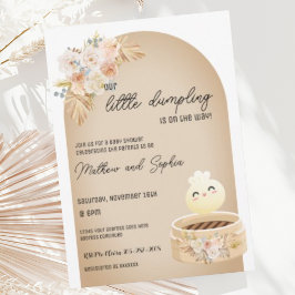 Convite de Chá de Bebê Boho Little Dumpling