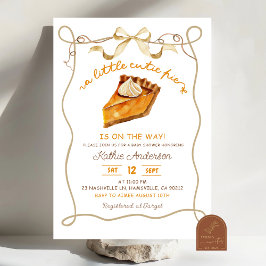 Convite de chá de bebê Bow Coquette Pie