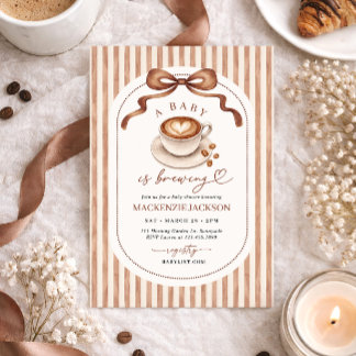 Convite de Chá de Bebê Café Baby está Cozinhando