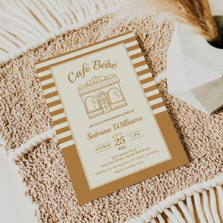 Convite de Chá de Bebê CAFÉ BÉBÉ