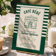 Convite de Chá de Bebê CAFÉ BÉBÉ GREEN COFFEE