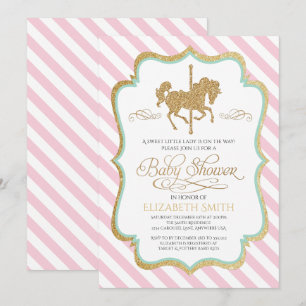 Convite de Chá de Bebê Carrossel