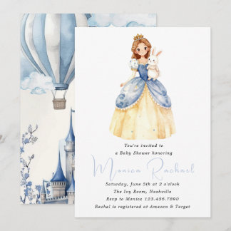 Convite de Chá de Bebê Carruagem de Princesa Era U