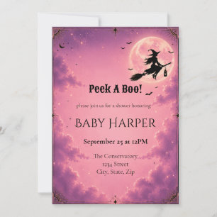 Convite de Chá de Bebê Celestial de Halloween Ro