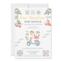 Convite de Chá de Bebê Ciao Bambino Costa Amalfi