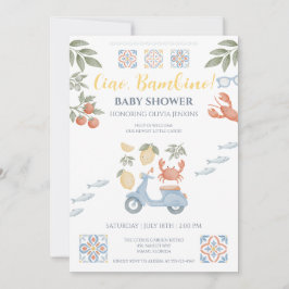 Convite de Chá de Bebê Ciao Bambino Costa Amalfi
