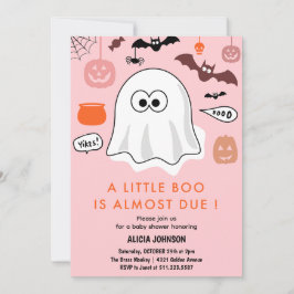convite de chá de bebê com tema de Halloween Fanta