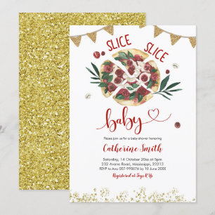 Convite de chá de bebê da Pizza