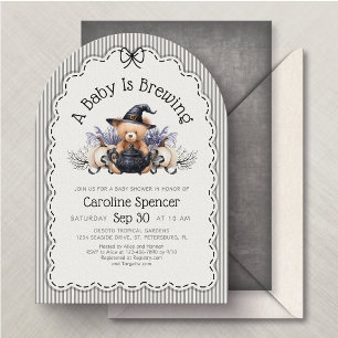 Convite de Chá de Bebê de Halloween Brewing