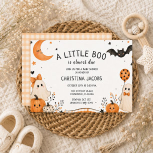 Convite de Chá de Bebê de Halloween de Fantasma Fo