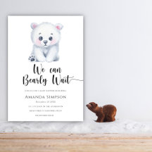 Convite de chá de bebê de inverno de urso polar