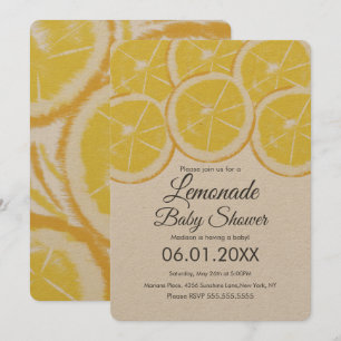 Convite de Chá de Bebê de Limonada de Limão Abstra