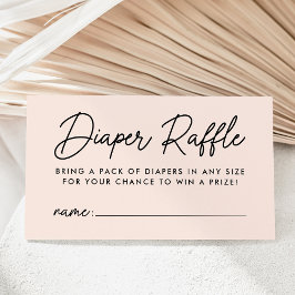 Convite de Chá de Bebê Diaper Raffle com Letra em 