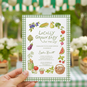 Convite de Chá de Bebê do Mercado de Produtos Loca