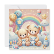 Convite de Chá de Bebê do Ursinho