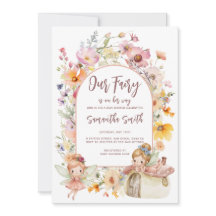 Convite de Chá de Bebê Dreamy Fairyland