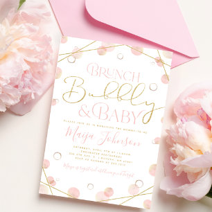 Convite de Chá de Bebê e Espumante para Brunch