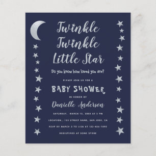 Convite de Chá de Bebê Economico Twinkle Little St
